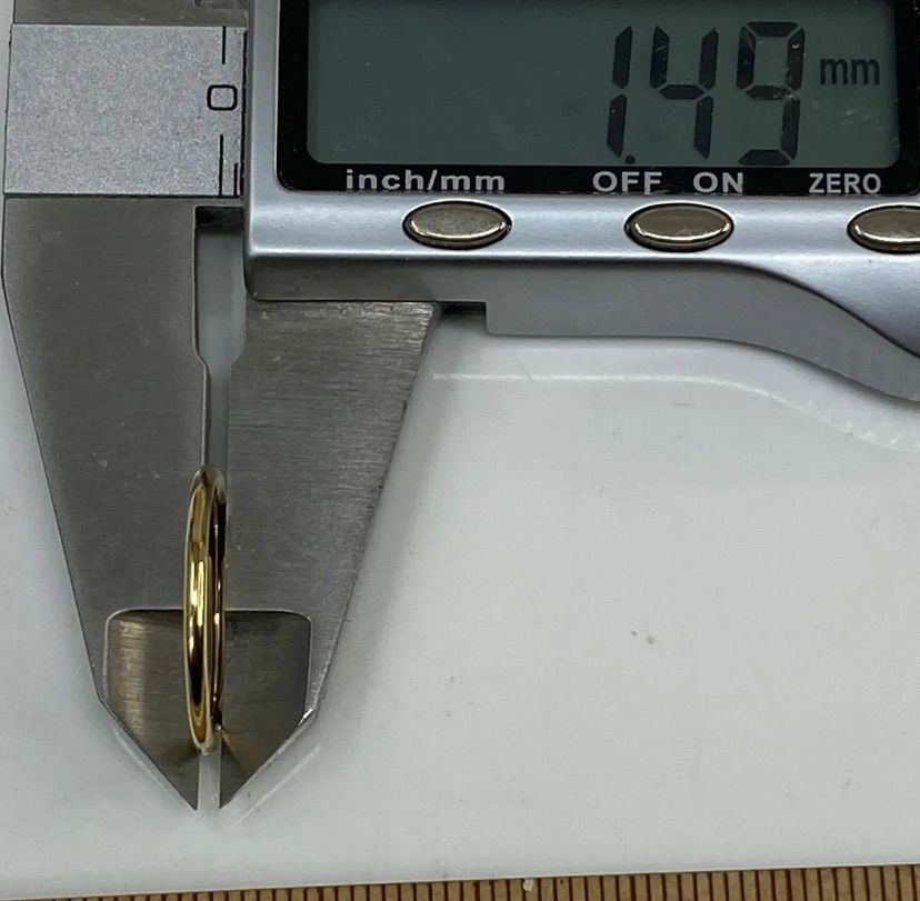 k18YG AU750 18金 イエローゴールド リング ライン サイズ9号 - メルカリ