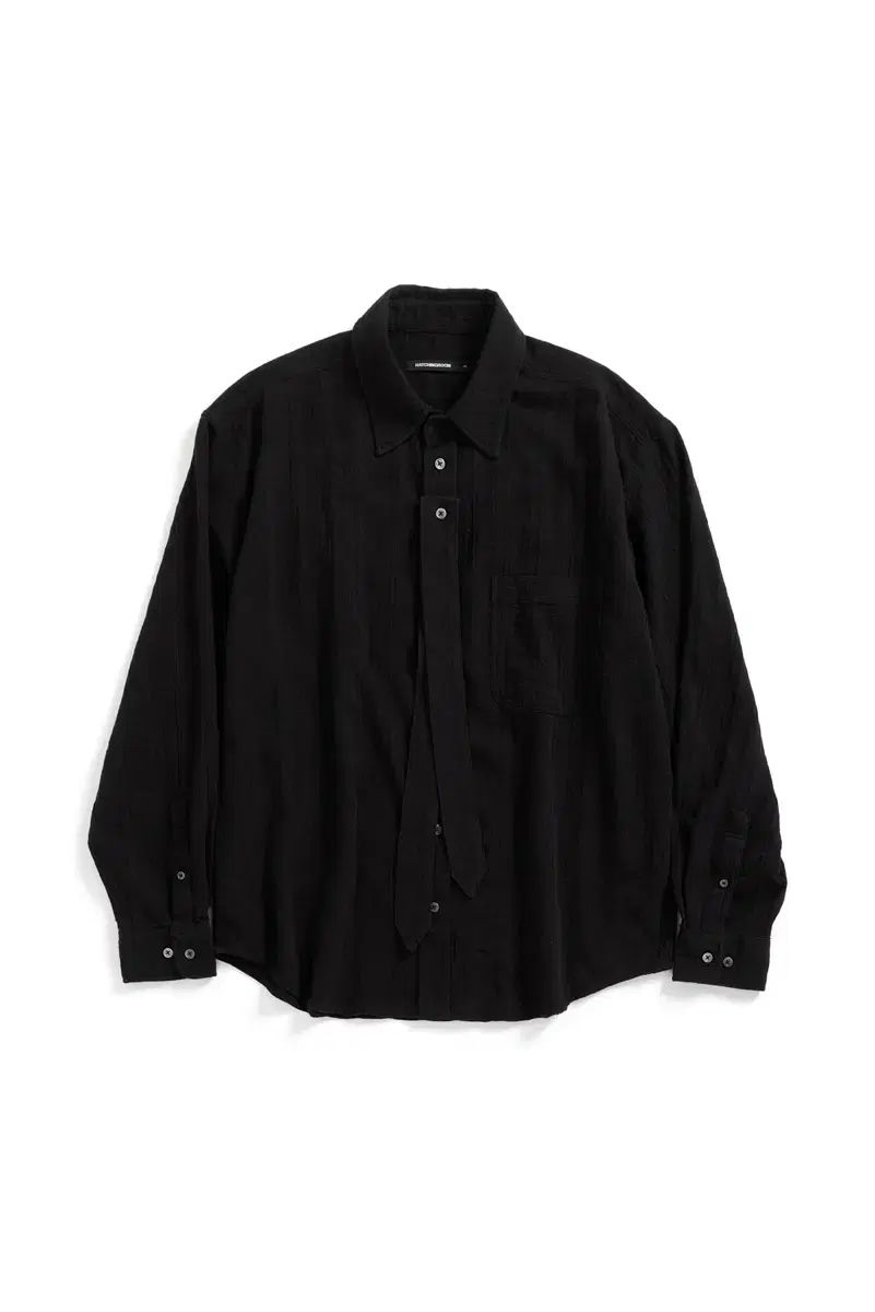 （ 3 ) 孵化室 gauze tie stripe shirt black