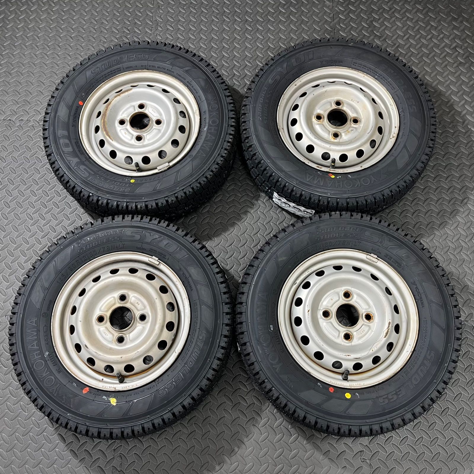 25年製 タイヤ 145|80R12 80|78N LT ヨコハマ SY01V ホンダ アクティ スタッドレスタイヤ 冬タイヤ 1103E