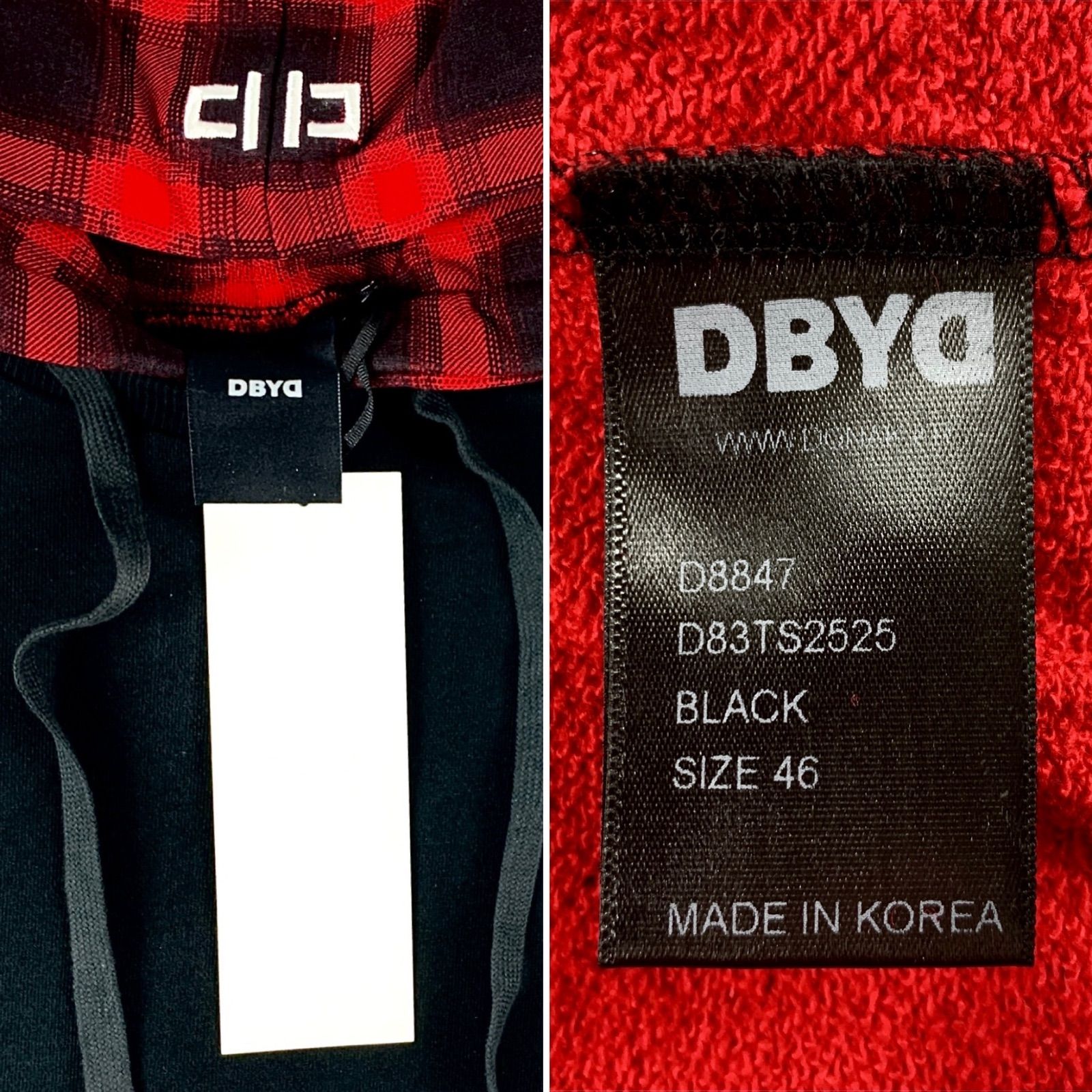 DBYD ディナック D.GNAK by KANG.D チェック 切り替え 袖 シャーリング 