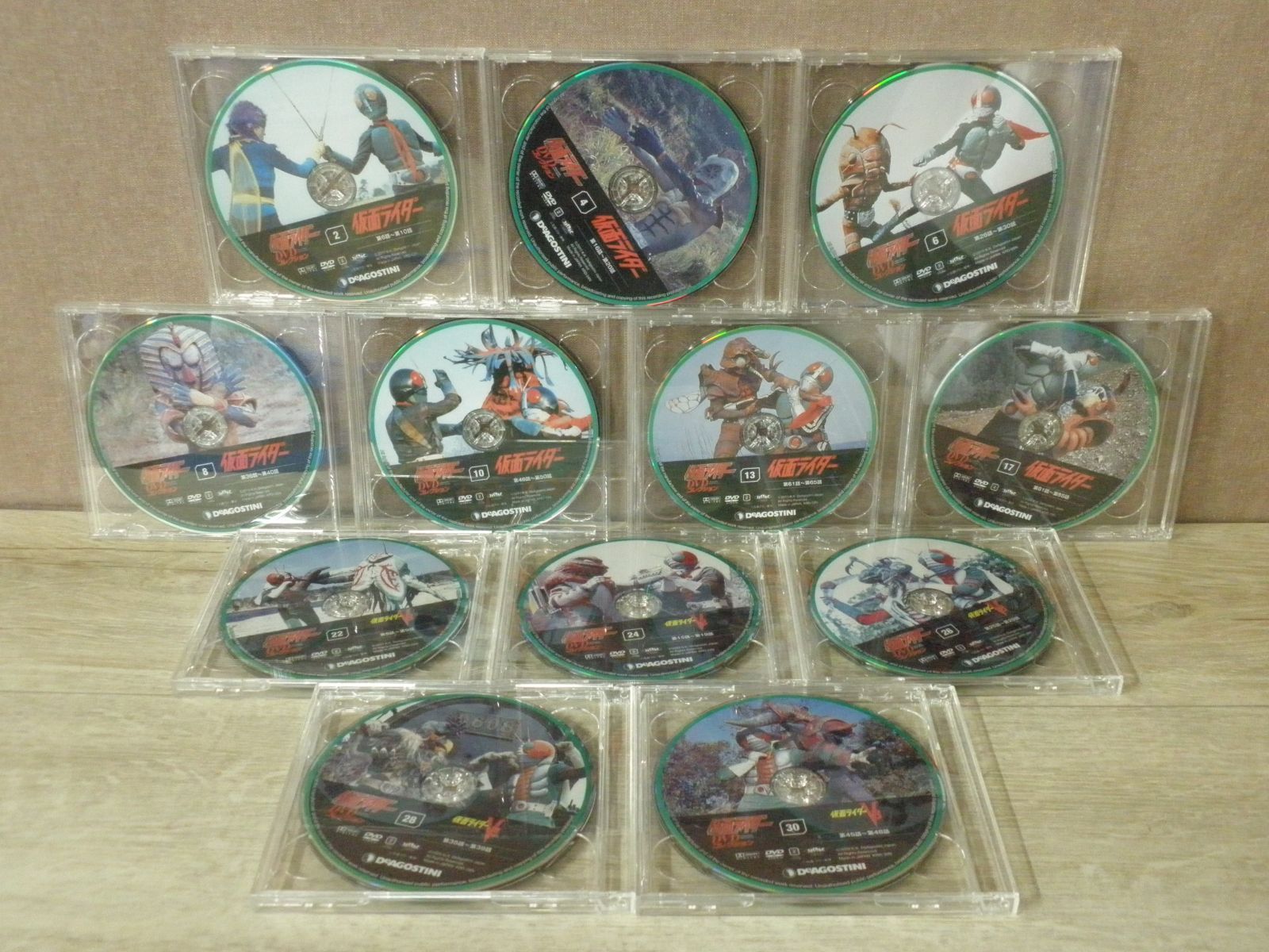 ディスクのみ】仮面ライダーDVDコレクション『1～10・12・13・16