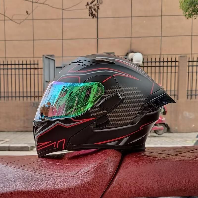 フリップアップ ダブルレンズ オンロードフルフェイスヘルメットインナー丸洗い可