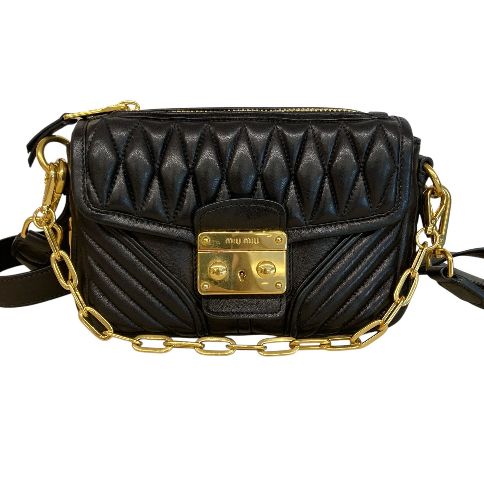 レア miumiu ベロア チェーンバッグ パーティー ブラウン ゴールド レア miumiu ベロア チェーンバッグ パーティー ブラウン
