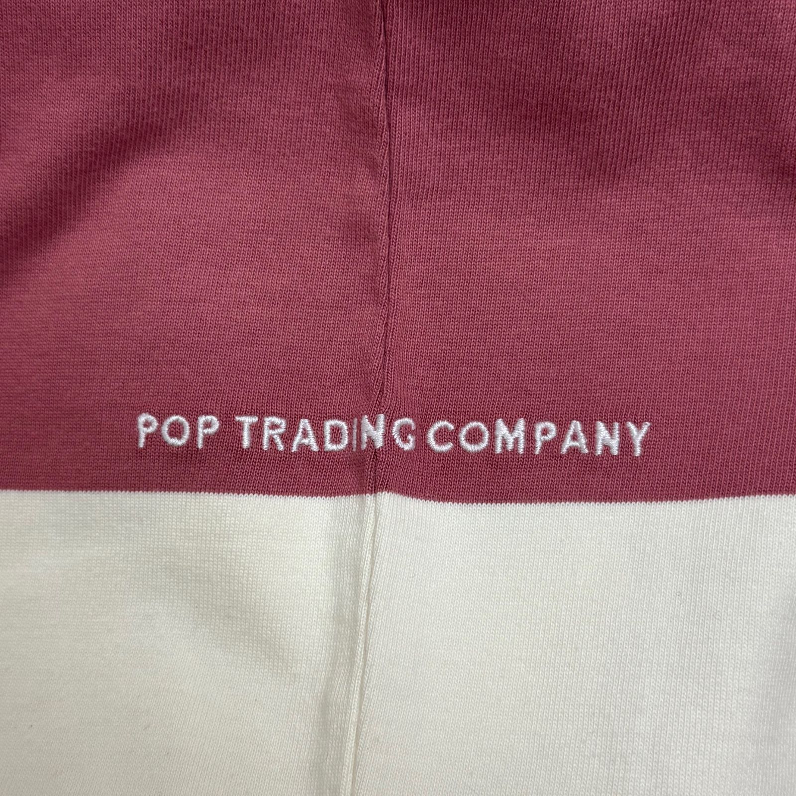 参考上代31900円 未使用品 POP TRADING COMPANY STRIPED RUGBY POLO 
