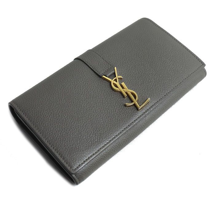 SAINT LAURENT サンローラン YSLライン ラージ フラップウォレット 長 