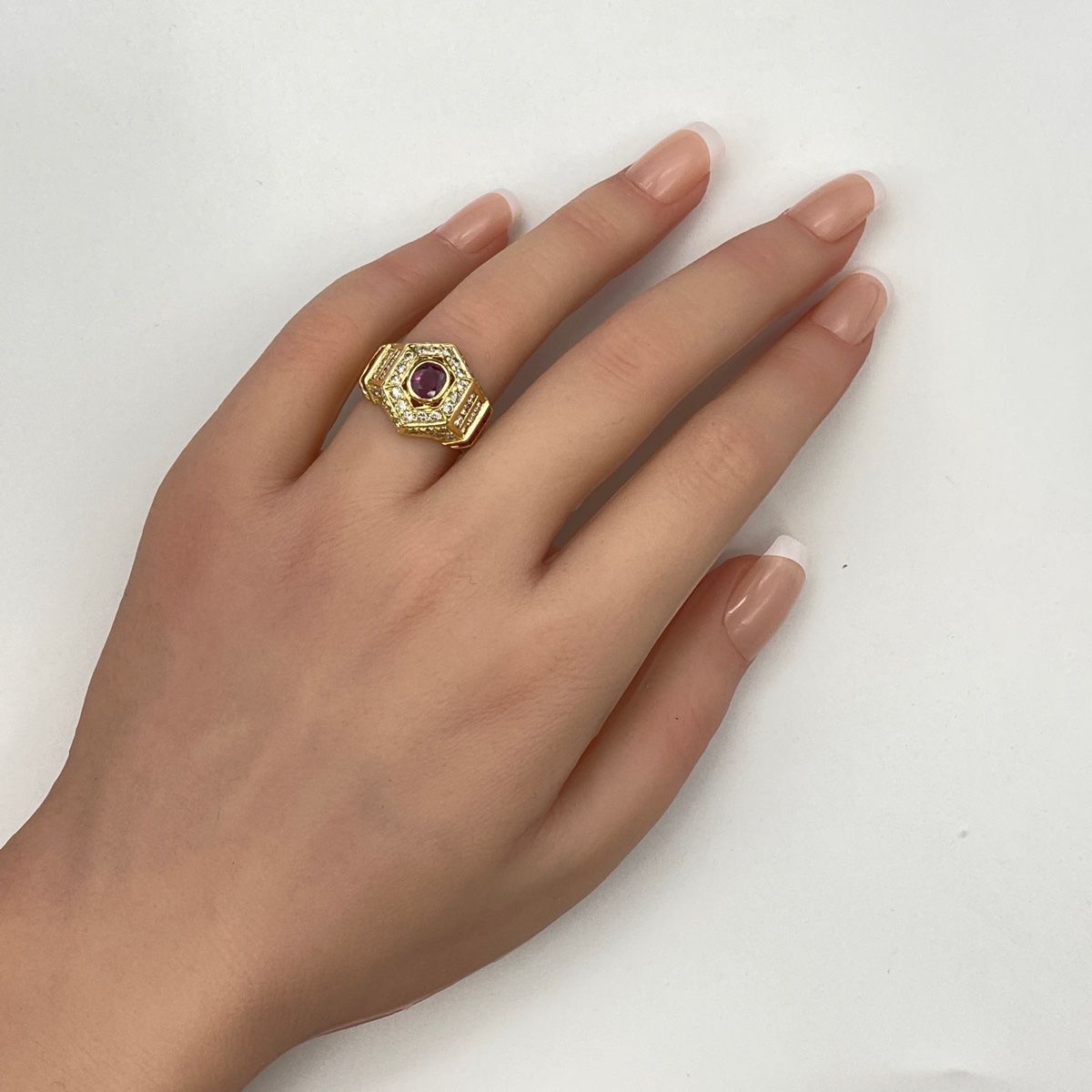 メレダイヤ デザインリング YG イエローゴールド 指輪 リング 12.5号  