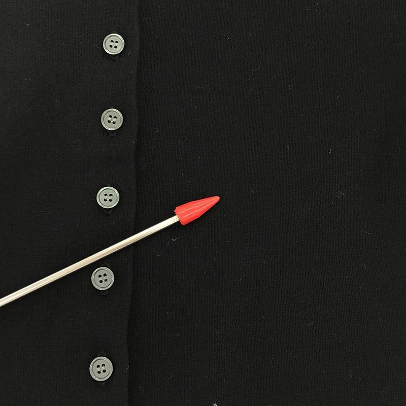 THE SHISHIKUI / シシクイ | 細畝 コットンリブ ショート丈 カーディガン | S | ブラック | レディース THE SHISHIKUI / シシクイ | 細畝 コットンリブ ショート丈