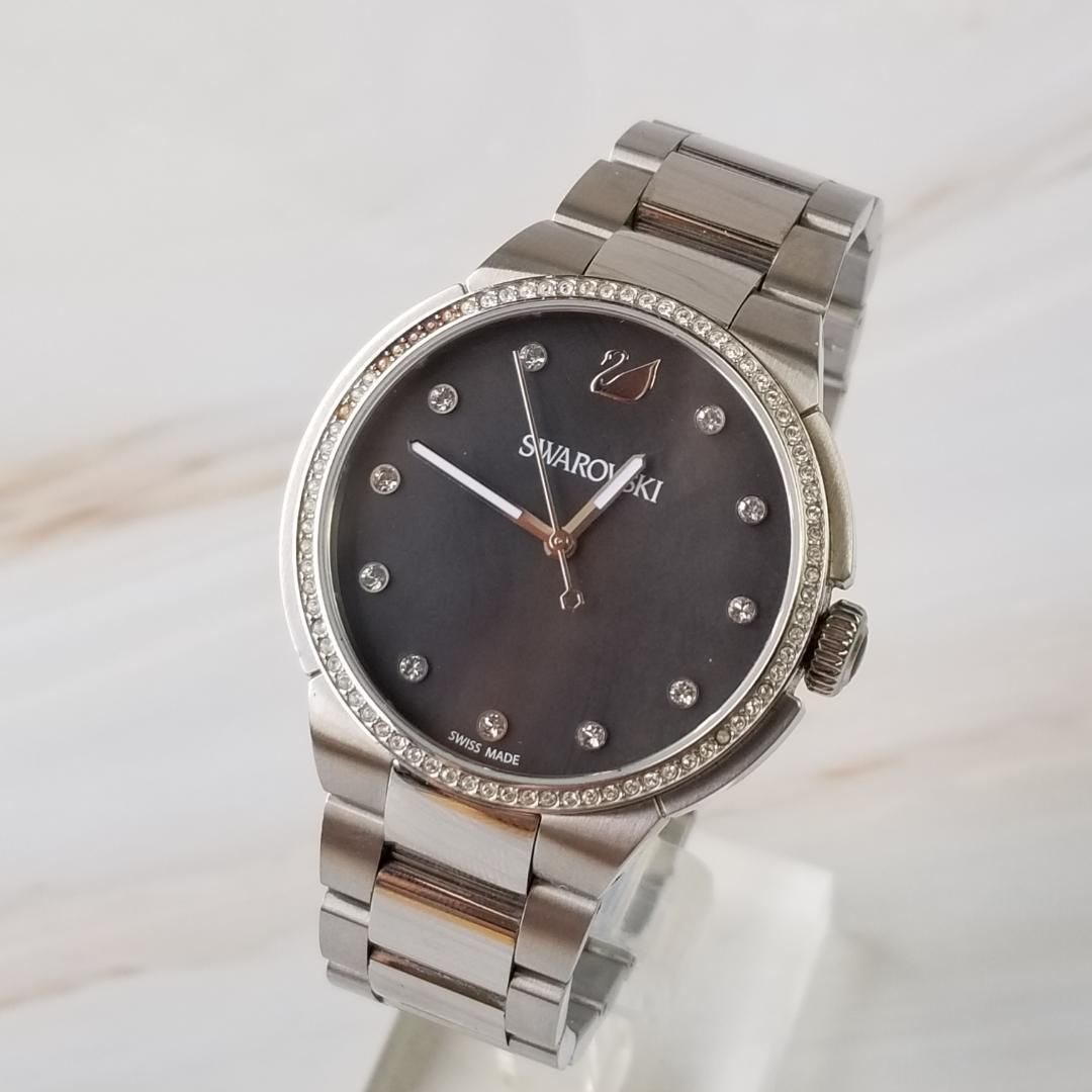 電池新品】【稼働品】 スワロフスキー City Grey 腕時計 5205990