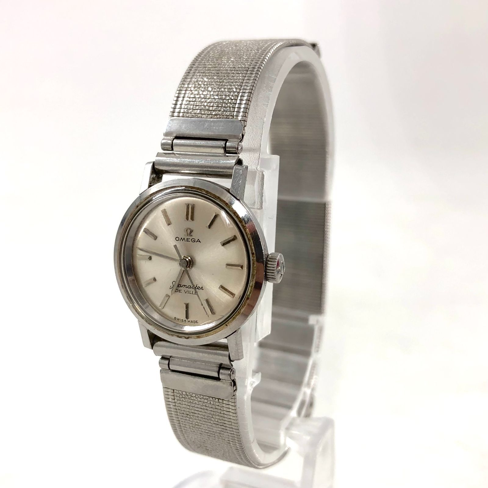 新品ベルト✨　オメガ　ジュネーブ　腕時計　レディース　手巻き　白文字盤　2針 新品ベルト✨ オメガ ジュネーブ 腕時計 レディース 手巻き 白文字盤 2
