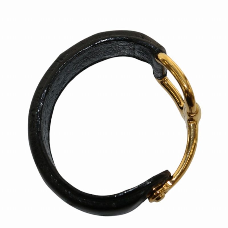 グッチ GUCCI ホースビット バングル ブレスレット オーストリッチ