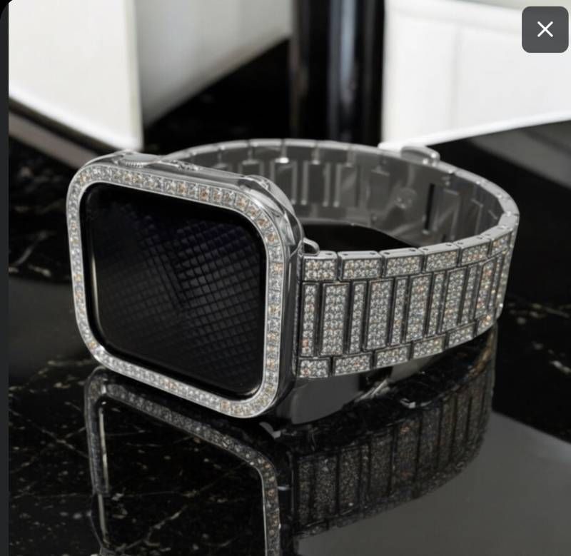 AppleWatch カバーケース 38 40 42 44 SE 1|2|3 キラキラ 互換性 メタル カスタム ステンレス ベルト 調整器付き 保護 ジルコニア シルバー アップルウォッチ対応