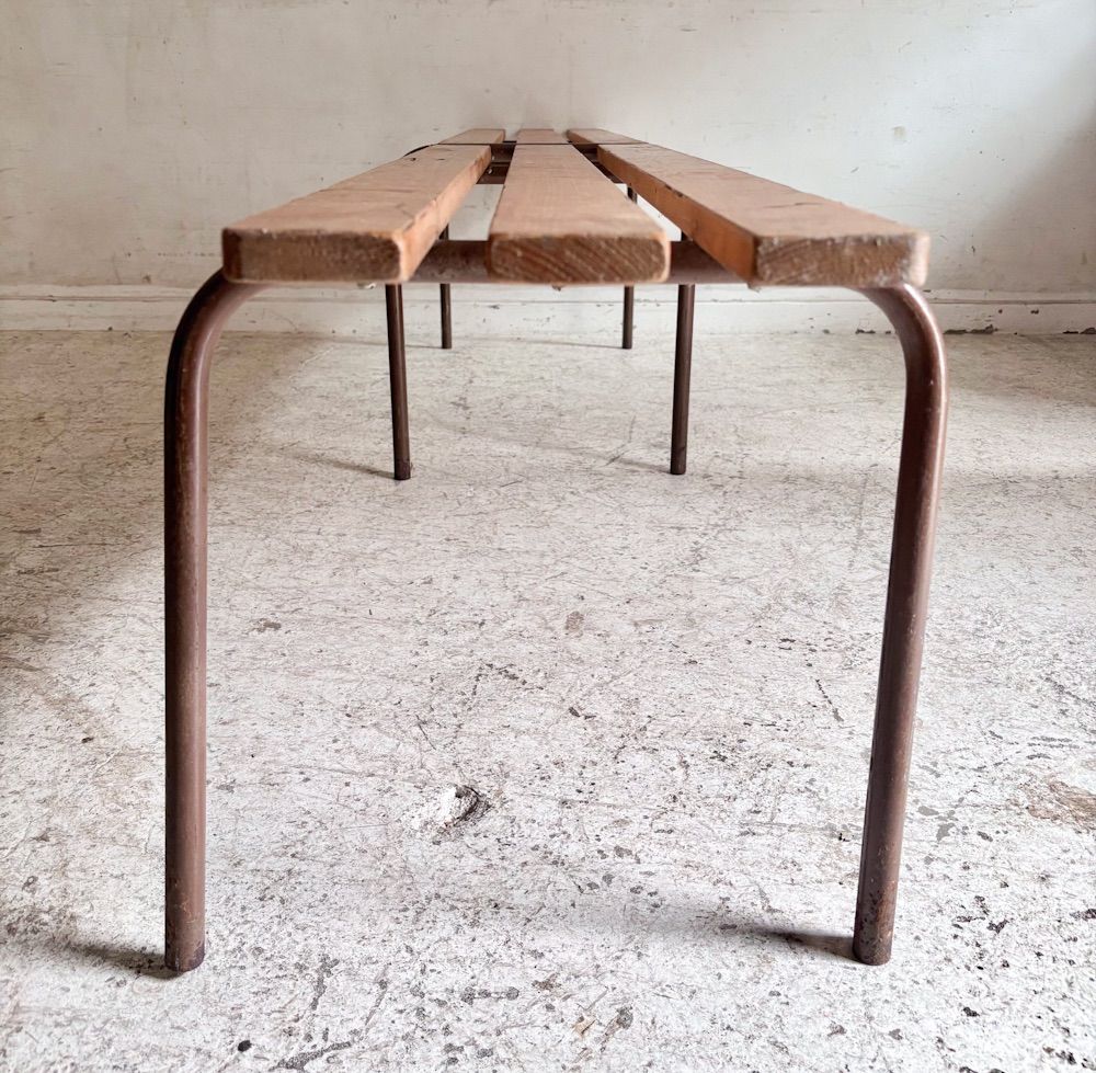 フランスヴィンテージパイントップベンチ2|アトリエカフェインテリアショップコーディネート店舗什器室建築内装空間室内装飾ガーデン園芸