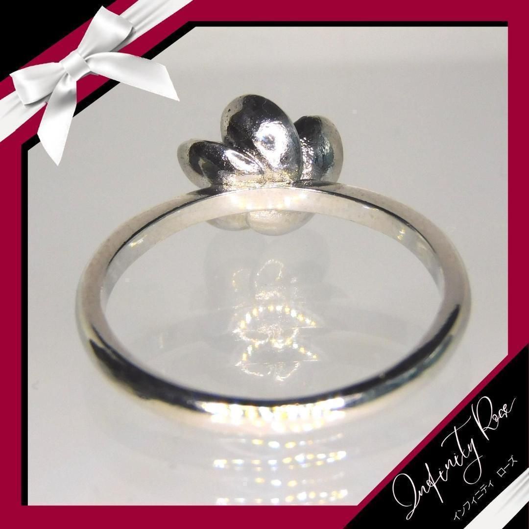 （1049）15号　黒バラ大人デザイン薔薇一粒スワロフスキーリング　指輪
