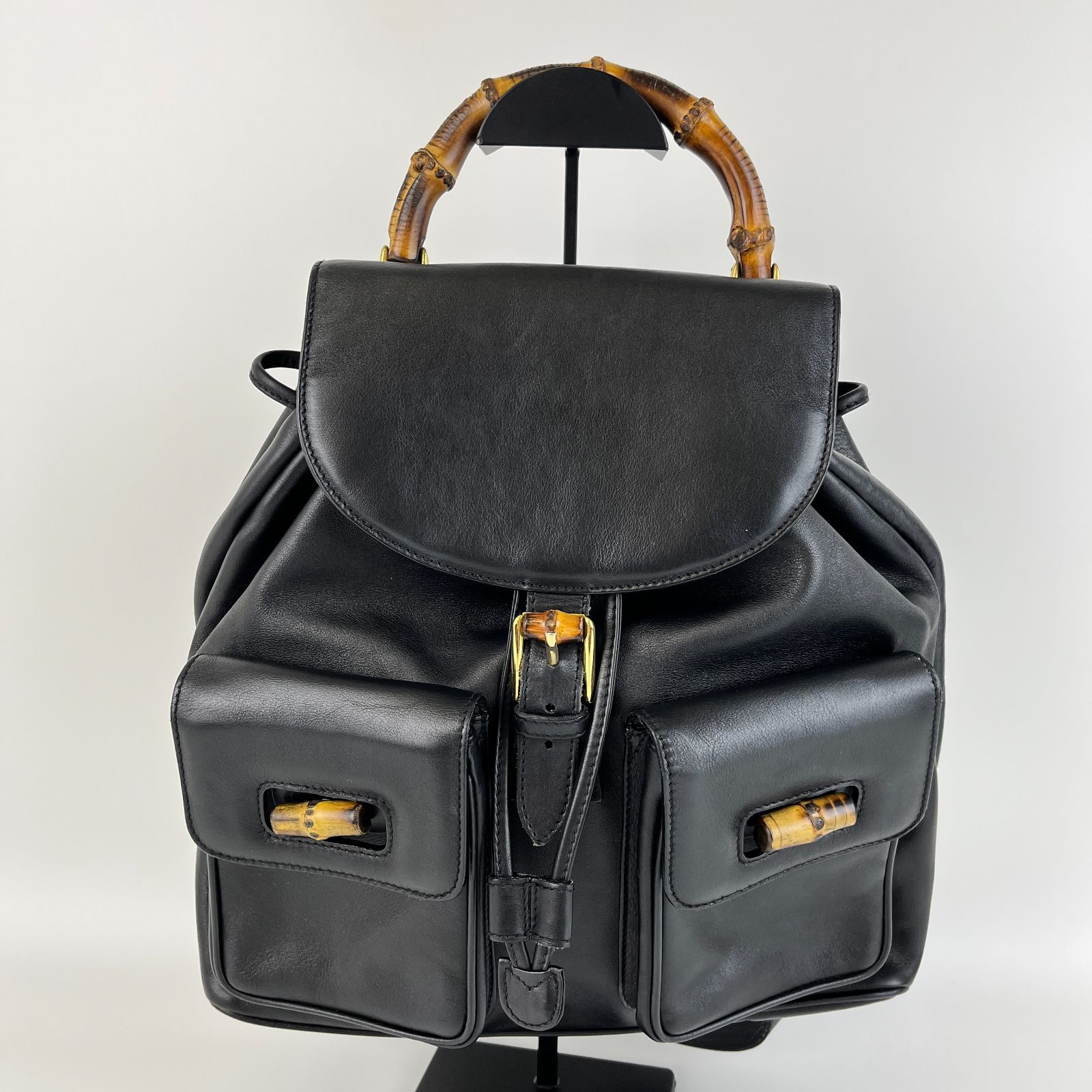 中古】GUCCI グッチ バンブー リュックサック バックパック