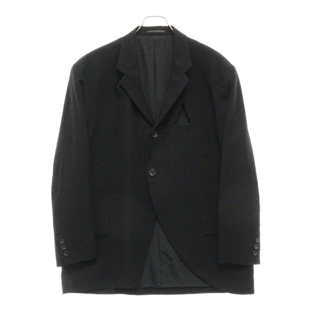 Yohji Yamamoto POUR HOMME ヨウジヤマモト プールオム 92SS Archive カットワーク ウールギャバ2Bテーラードジャケット ブラック アーカイブ HZ-J85-117 Yohji Yamamoto POUR HOMME (ヨウジヤマモト プールオム) 92SS Archive