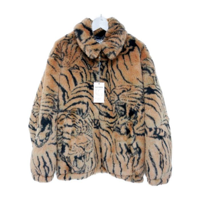 WACKO MARIA×TIM LEHI ワコマリア ティムリーハイ 国内正規 22AW FUR COACH JACKET ファーコーチジャケット 虎  タイガー 22FW-WMO-BL15 定価107800円 BEIGE ベージュ M