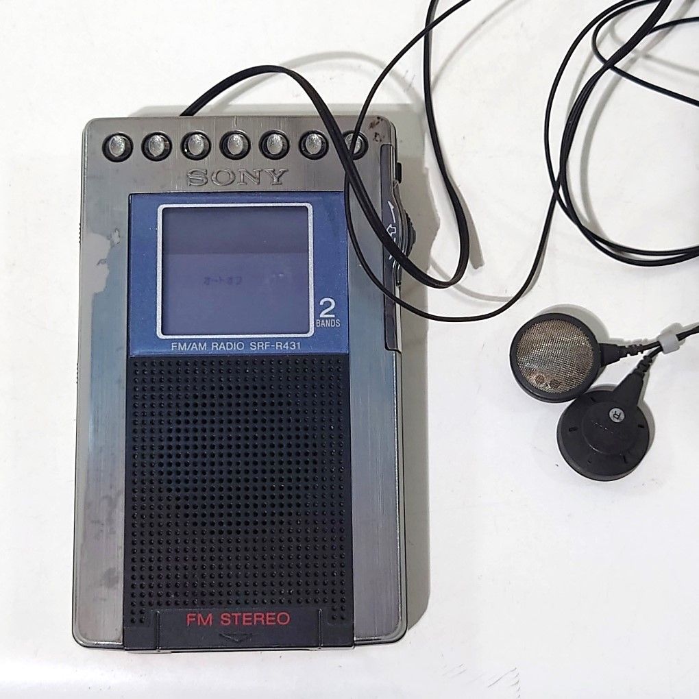 新作HOTSONY AM-FM 2-BAND ポケットラジオ SRF -S85V　美品 ラジオ・コンポ