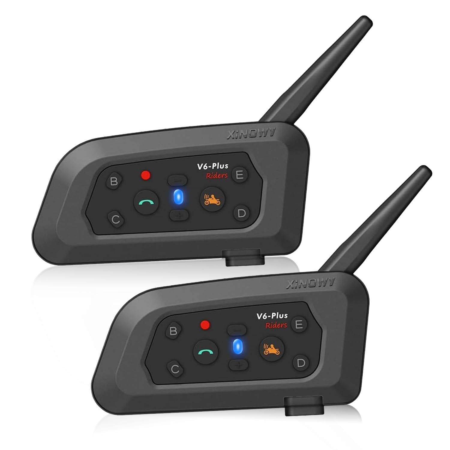 V6 Plus アップグレード ２人同時通話 インターコム トランシーバー Bluetooth5.1 最大６人連接 バイク無線機インカム 12時間連続通話 音楽聴き インカム IP65防水 最大通話距離1500M ヘルメット用 バイク用 ヘッドセット 日本語説