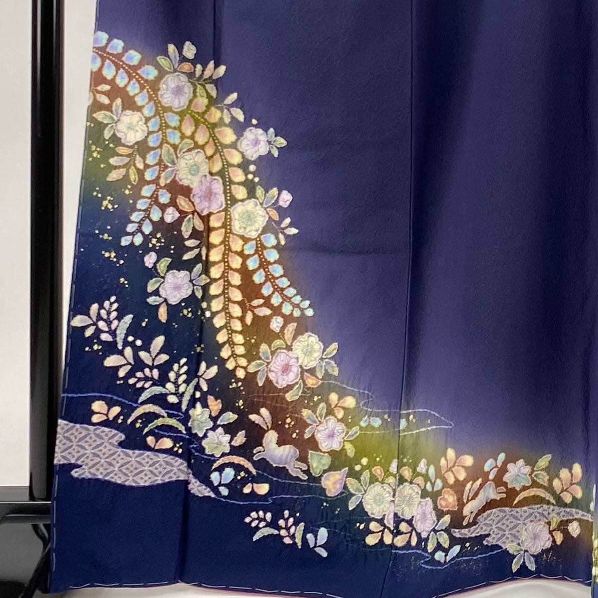 付下げ 身丈167cm 裄丈68cm L 袷 翠山工房 やまと 落款 辻が花 金彩  