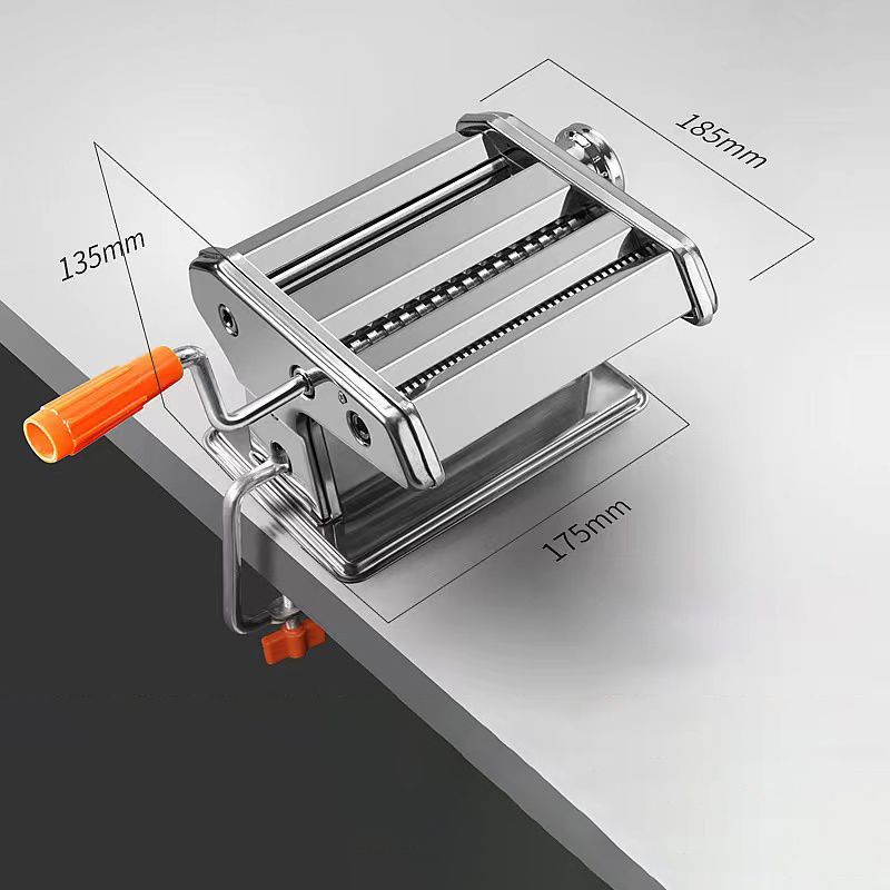 パスタマシン 製麺機 麺機 ラーメン製麺機 2種カッター 家庭用 手動式 ステンレス鋼麺メーカー 自宅でDIY麺類