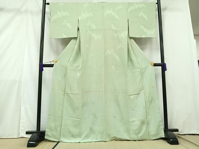 平和屋着物□上質な色無地 樹林地紋 若芽色 高島屋扱い 正絹
