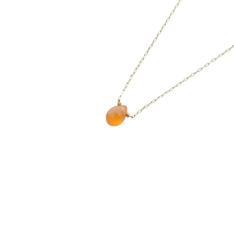 ⭐︎らん⭐︎KAORU カオル　ナチュラルストーンネックレス【K18チェーン】 KAORU(カオル)公式｜カラーストーン ネックレス ペアシェイプ