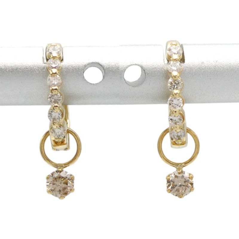 K14/K18 イヤリング ピアリング ダイヤ0.075ct/0.075ct - メルカリ