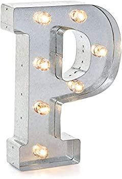 Darice Silver Metal Marquee Letter 9.875-P by Darice