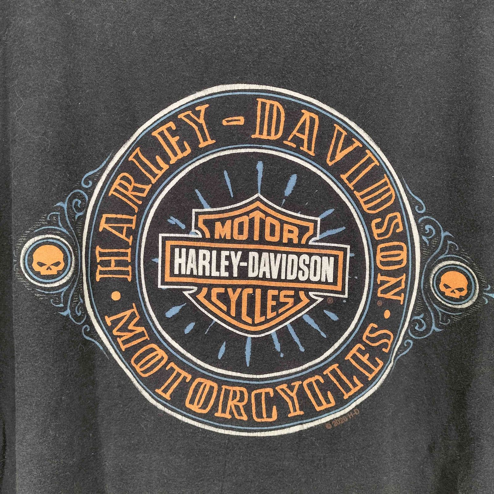 Harley-Davidson 両面プリント ノースリーブTシャツ テキサス製 ハーレーダビッドソン 両面プリントTシャツ XL 赤 HARLEY