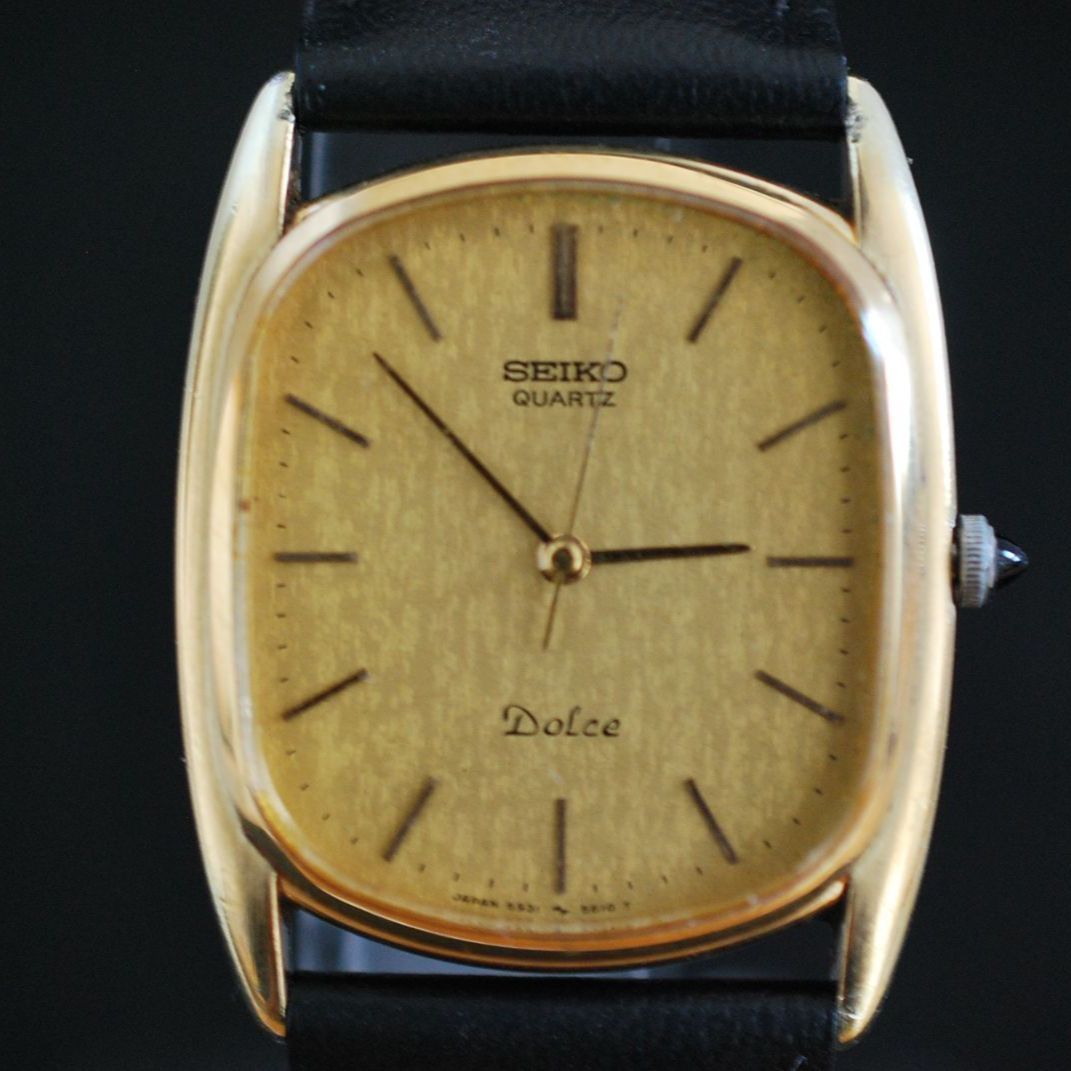 263 電池 Vintage SEIKO DOLCE セイコー ドルチェ 5931-5460 クォーツ メンズ 腕時計
