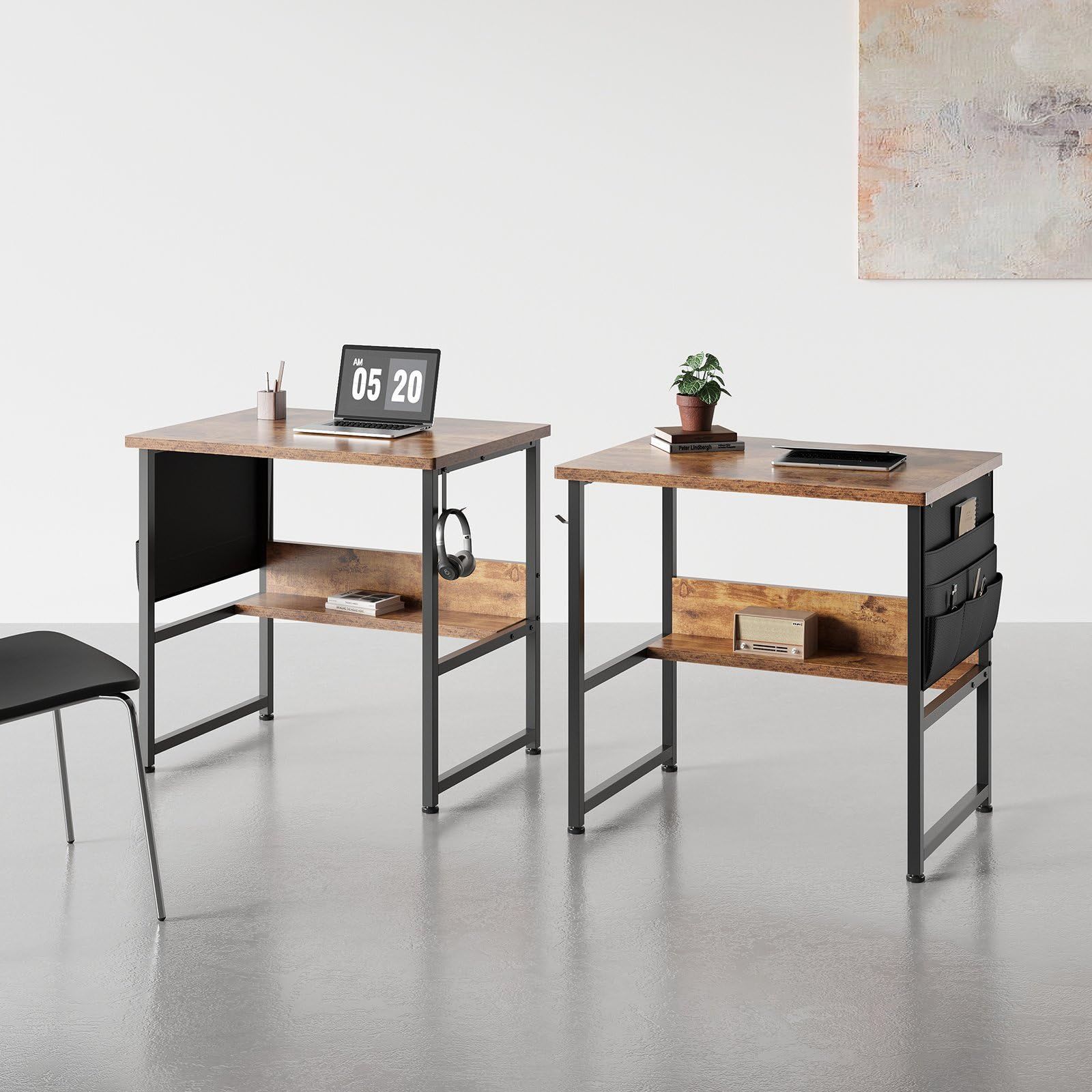 特価商品】省スペース 学習机 学習デスク 下棚付き 勉強机 在宅