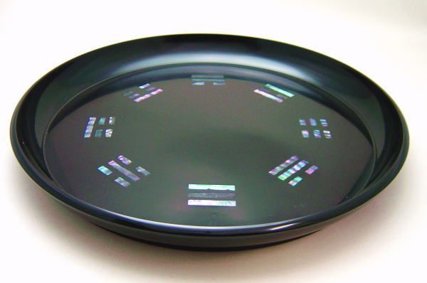 茶器/茶道具 点前盆】 八卦盆 木製 重さ：約625g 美術品・アンティーク