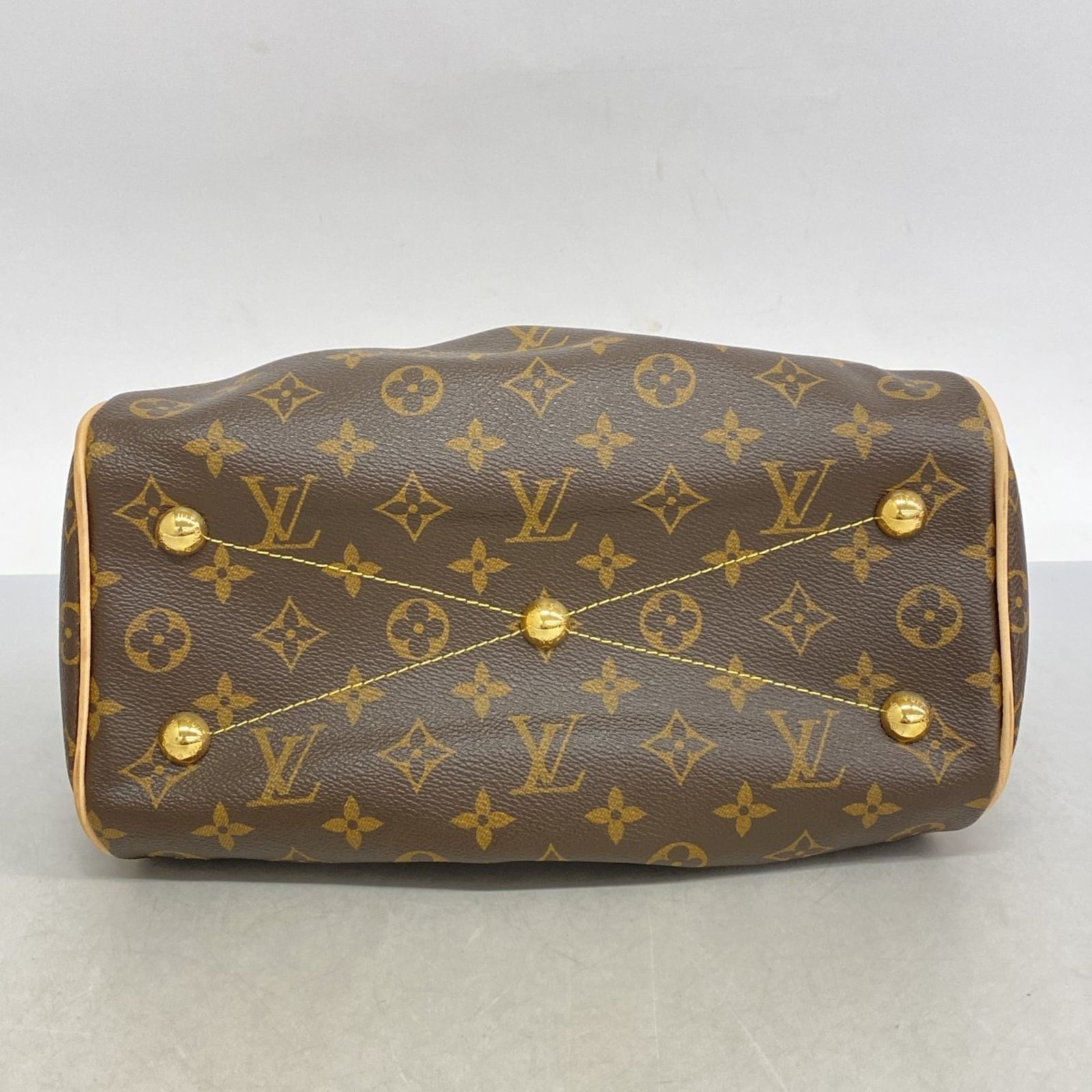 極美品 LOUIS VUITTON モノグラム ティヴォリ PM ハンドバッグ ルイヴィトンティヴォリ PM USA製 14145 ブラウン レディース