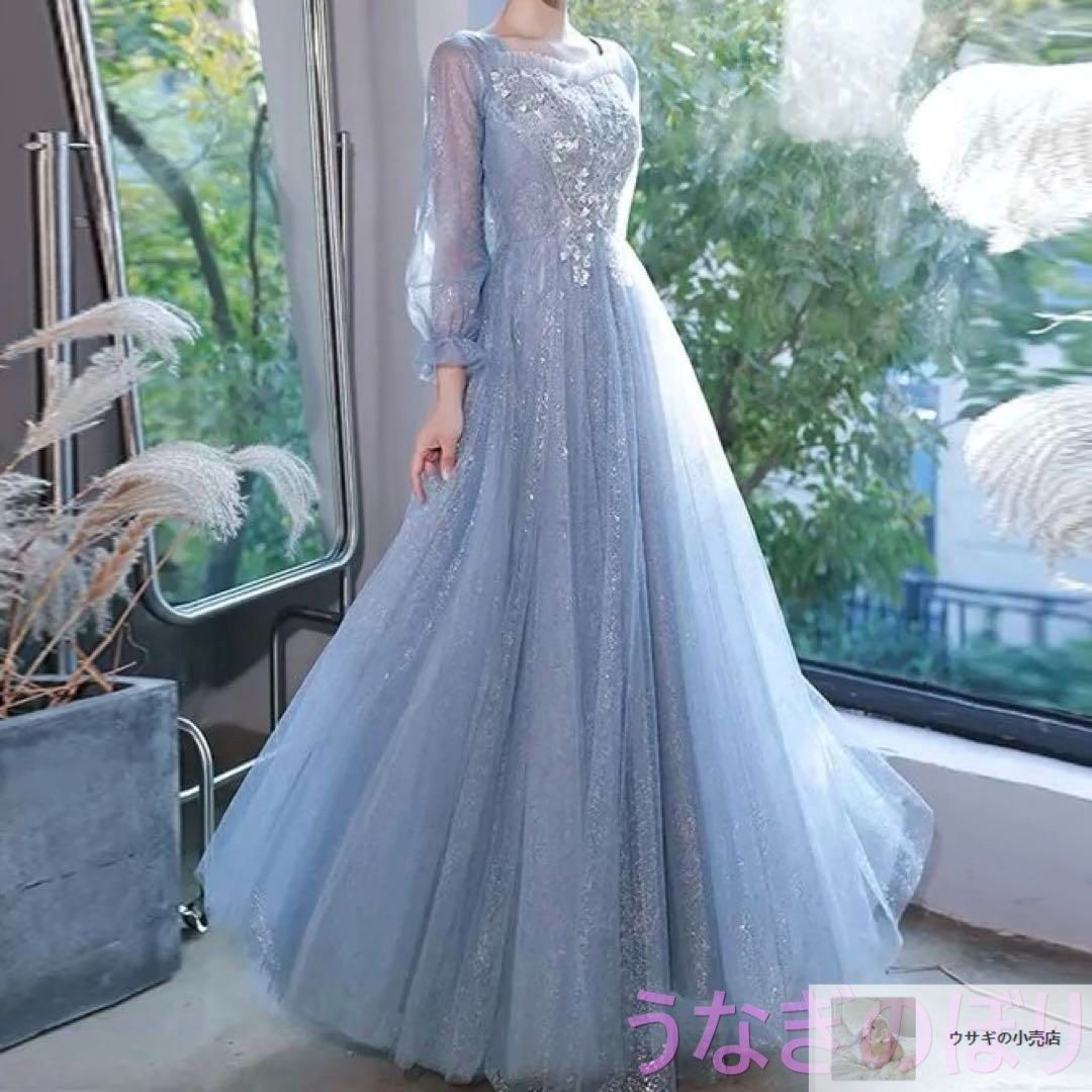 長袖 イブニングドレス