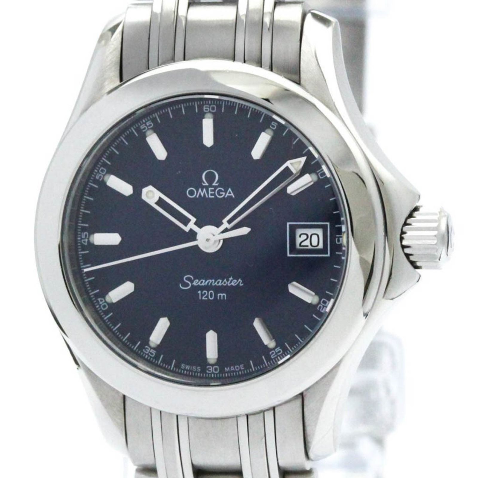 オメガ OMEGA シーマスター 120M ジャックマイヨール 2001 ステンレススチール レディース クォーツ 時計 2587.80 外装仕上げ済み