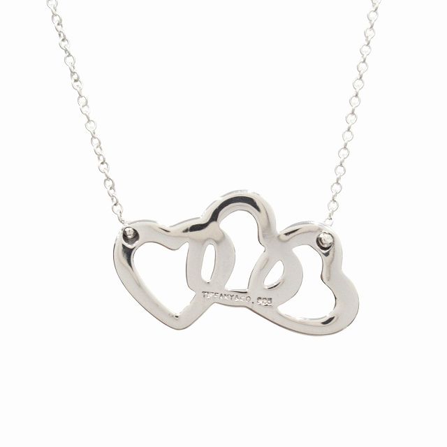 最終値下 美品Tiffany & Co. トリプルハート ネックレス TIFFANY&Co.】ティファニー トリプルハート ネックレス