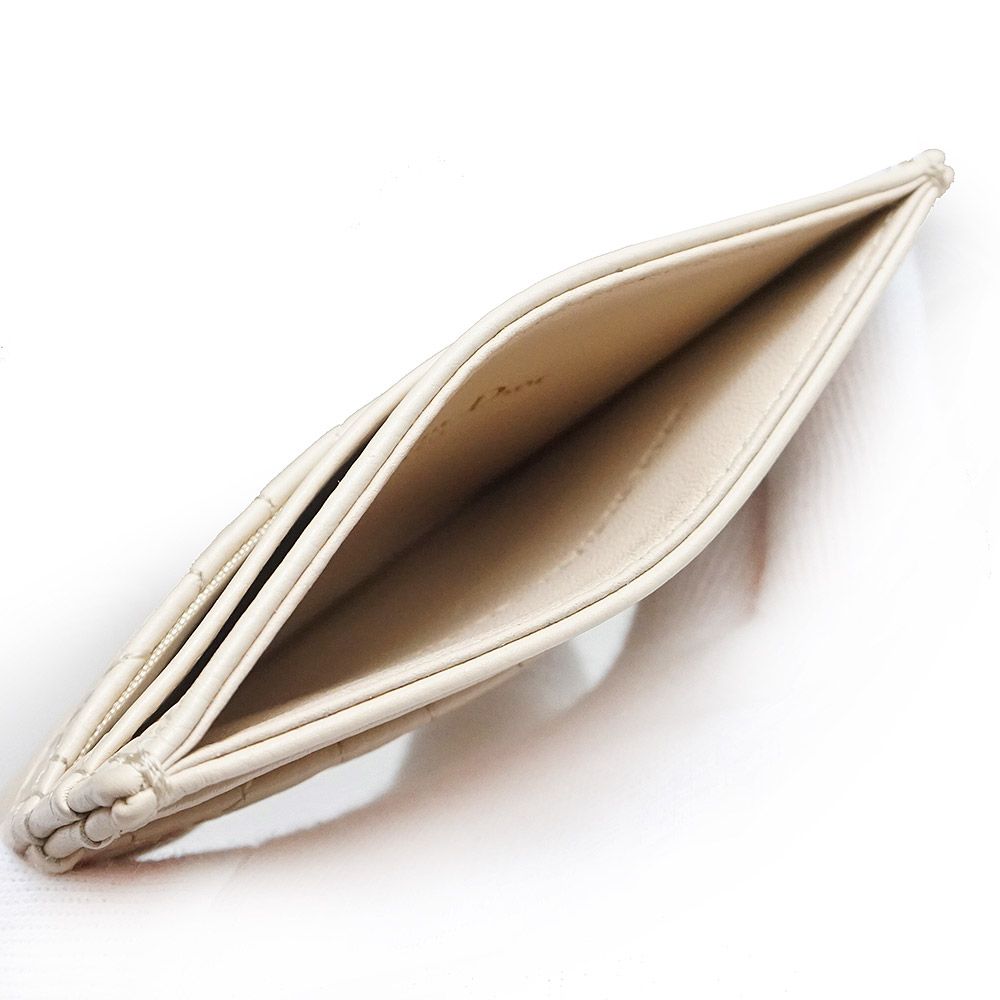 ディオールカロカードーホルダー「サンドベージュ」グレージュ系新品未使用おまけつき クリスチャンディオール カナージュ カロ カードホルダー カードケース