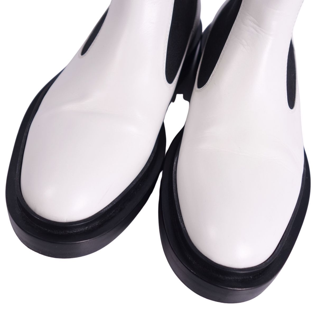 美品 ジルサンダー JIL SANDER ブーツ サイドゴア レザー シューズ 