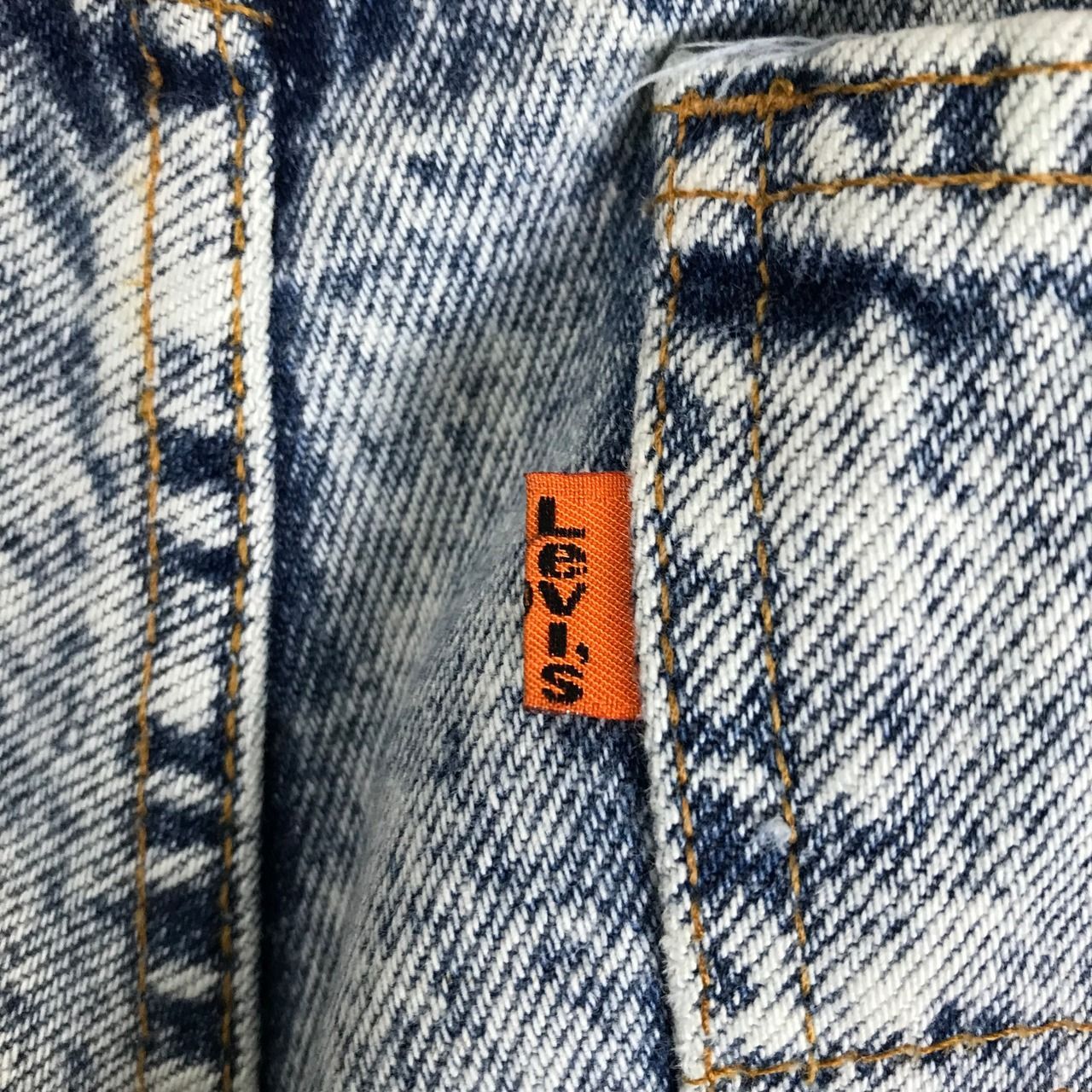 USA製 90s Levi's リーバイス 520 ケミカルウォッシュ デニム パンツ サイズ W33 L30 メンズ L位 90年代 ストーンウォッシュ 古着 s24072756