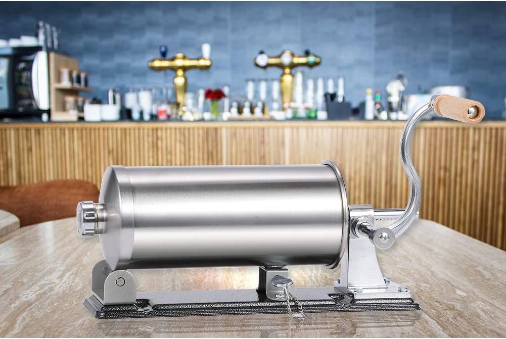 ステンレススチール ソーセージスタッファー ホームメイド 横型肉充填キッチンマシン 手動ソーセージメーカー 詰め物チューブ8本入り 6ポッド ソーセージ充填器 羊腸 Generic 手作り WWW_OLIVIERBERNSTEIN_COM