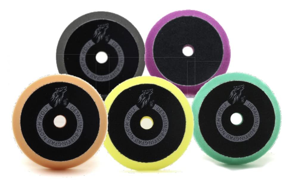 AnViele North Wolf テーパータイプ ウレタン ポリッシングパッド 5色セット