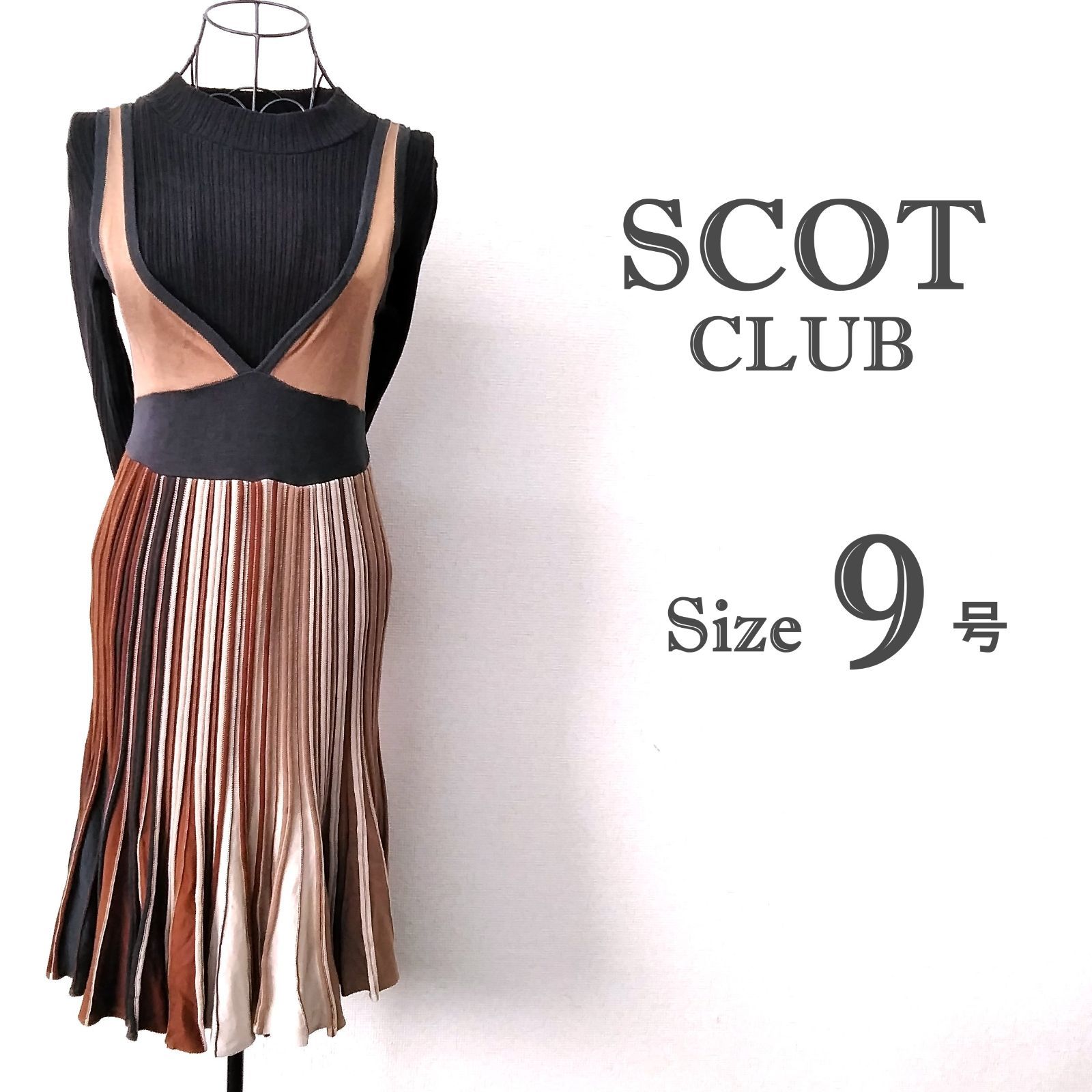 SCOT CLUB スコットクラブ　ブラック　ゴールドラメ　ワンピース SCOT CLUB スコットクラブ ブラック ゴールドラメ ワンピース