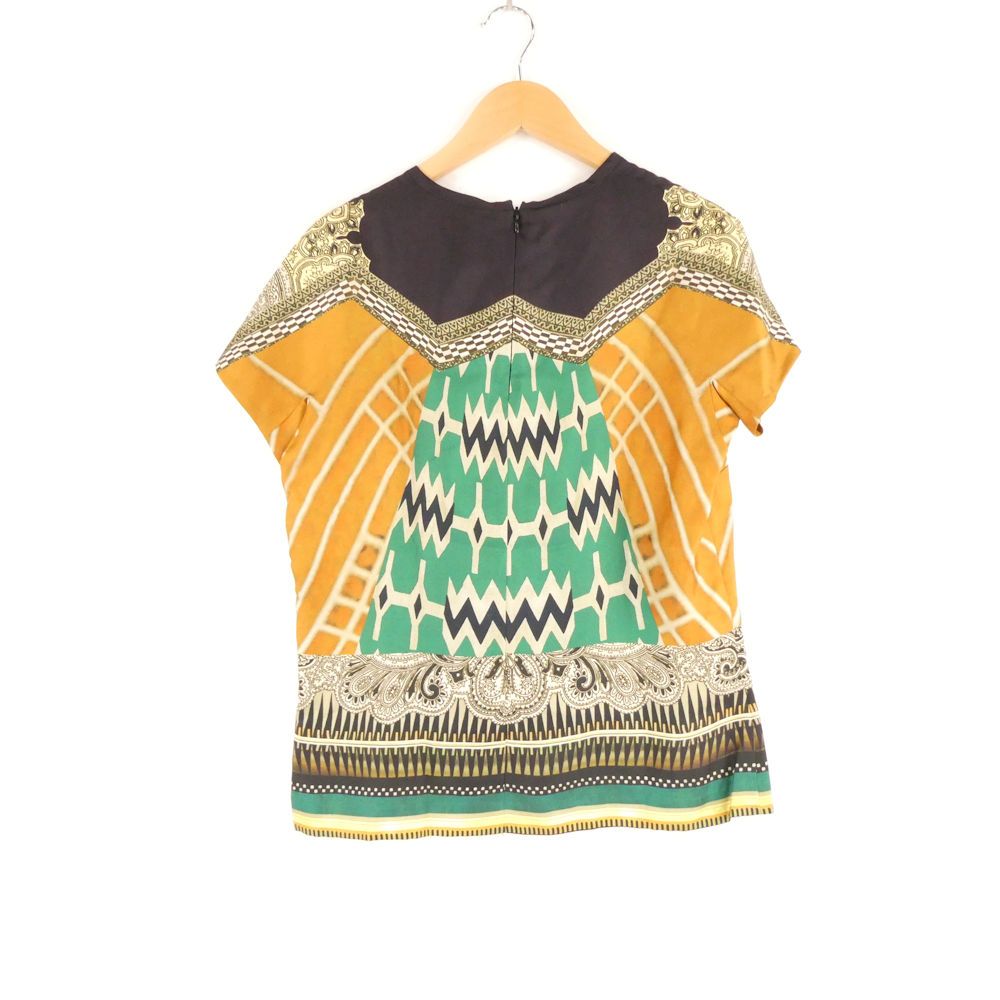 ETRO エトロ 111-15341-4918 ブラウス 42 シルク 半袖 総柄 レディース