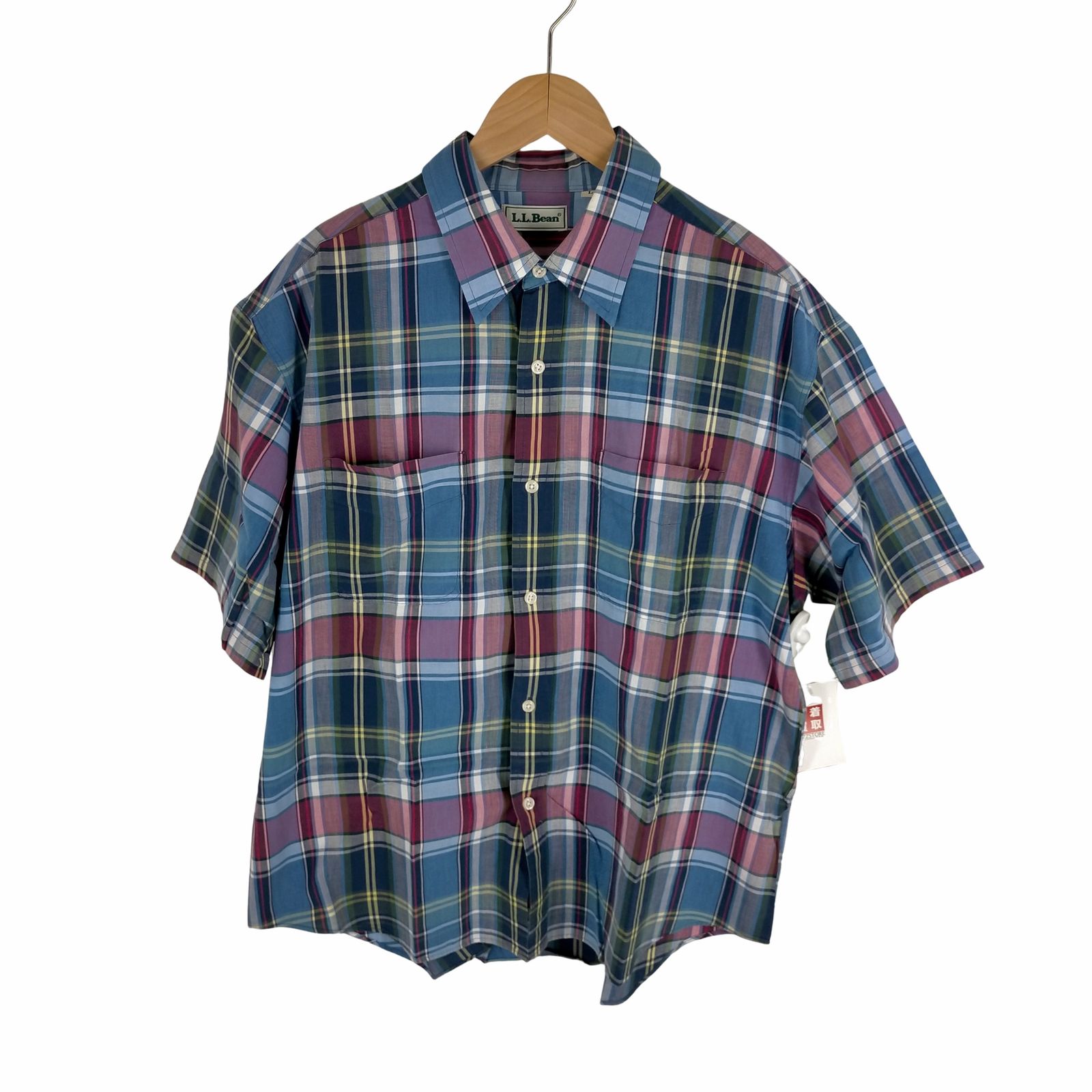 エルエルビーン L.L.Bean 70s-80s復刻 チェック柄半袖シャツ メンズ JPN：L 