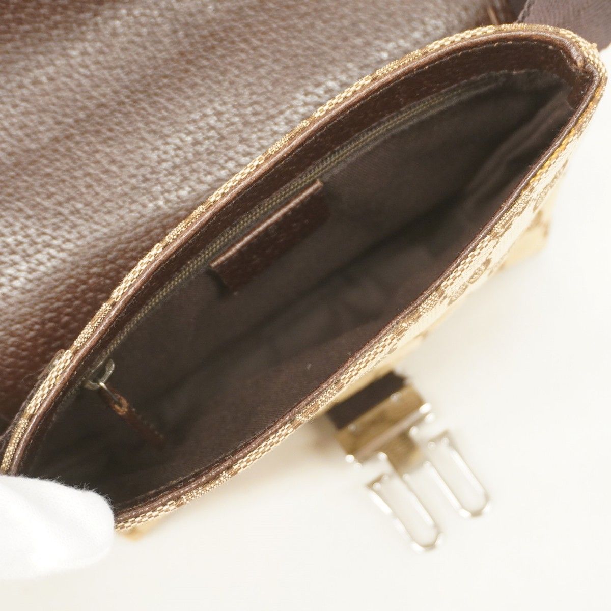 5ma0304-h グッチ ウエストバッグ GGキャンバス 131236 キャンバス ブラウン シルバー金具 メンズ レディース ユニセックス DECORATOM_COM_BR