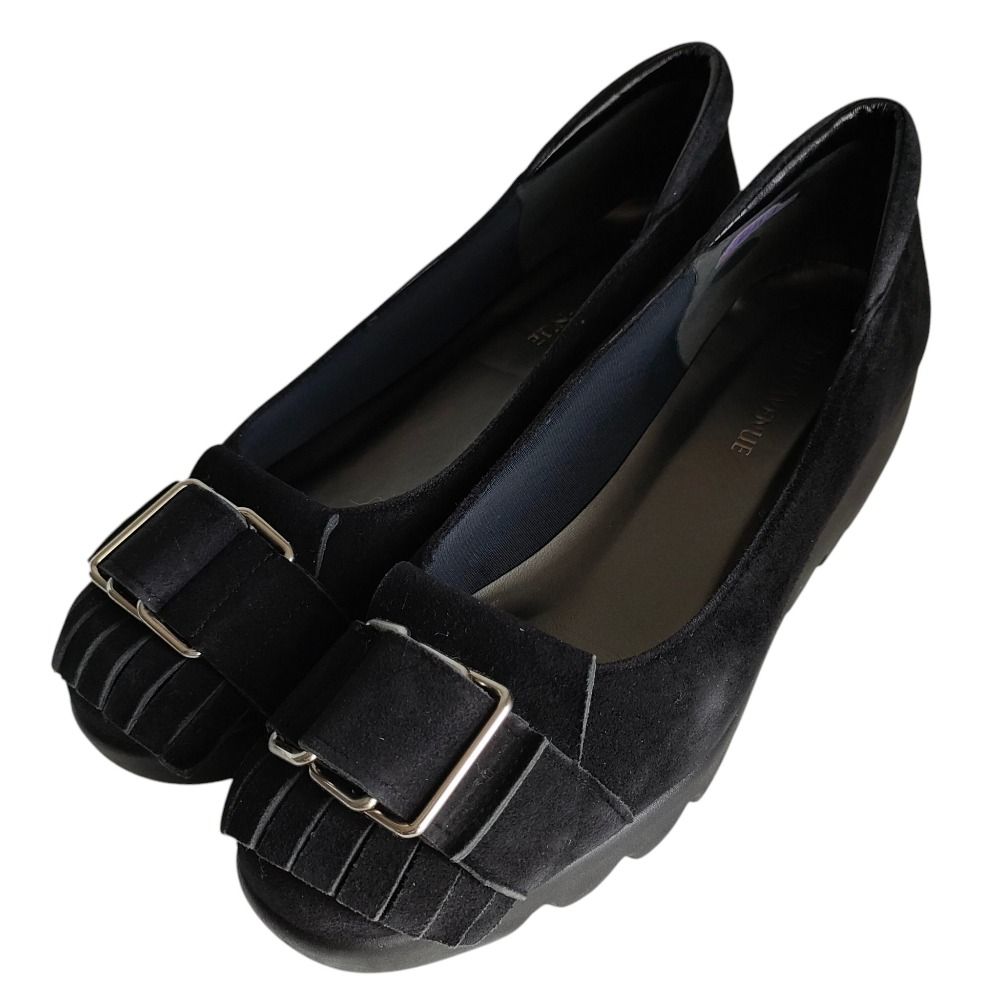 ヒルズアベニュー パンプス　スエード 美品 Hills Avenue ヒルズアベニュー スエード ウエーブソール