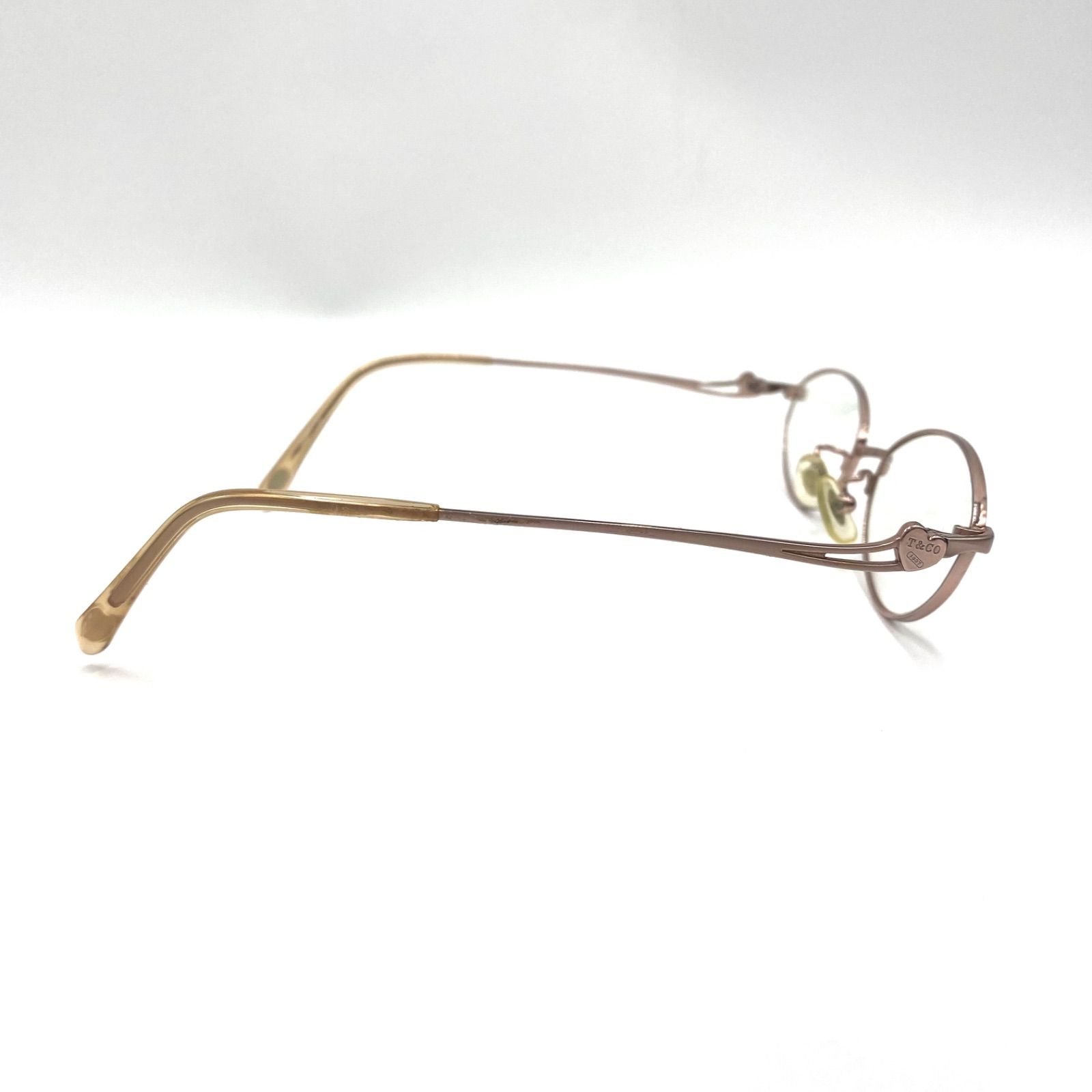 全品送料無料! TIFFANY ティファニー めがね メガネ 眼鏡 度有り メガネフレーム ピンク系 チタニウム プラスチック