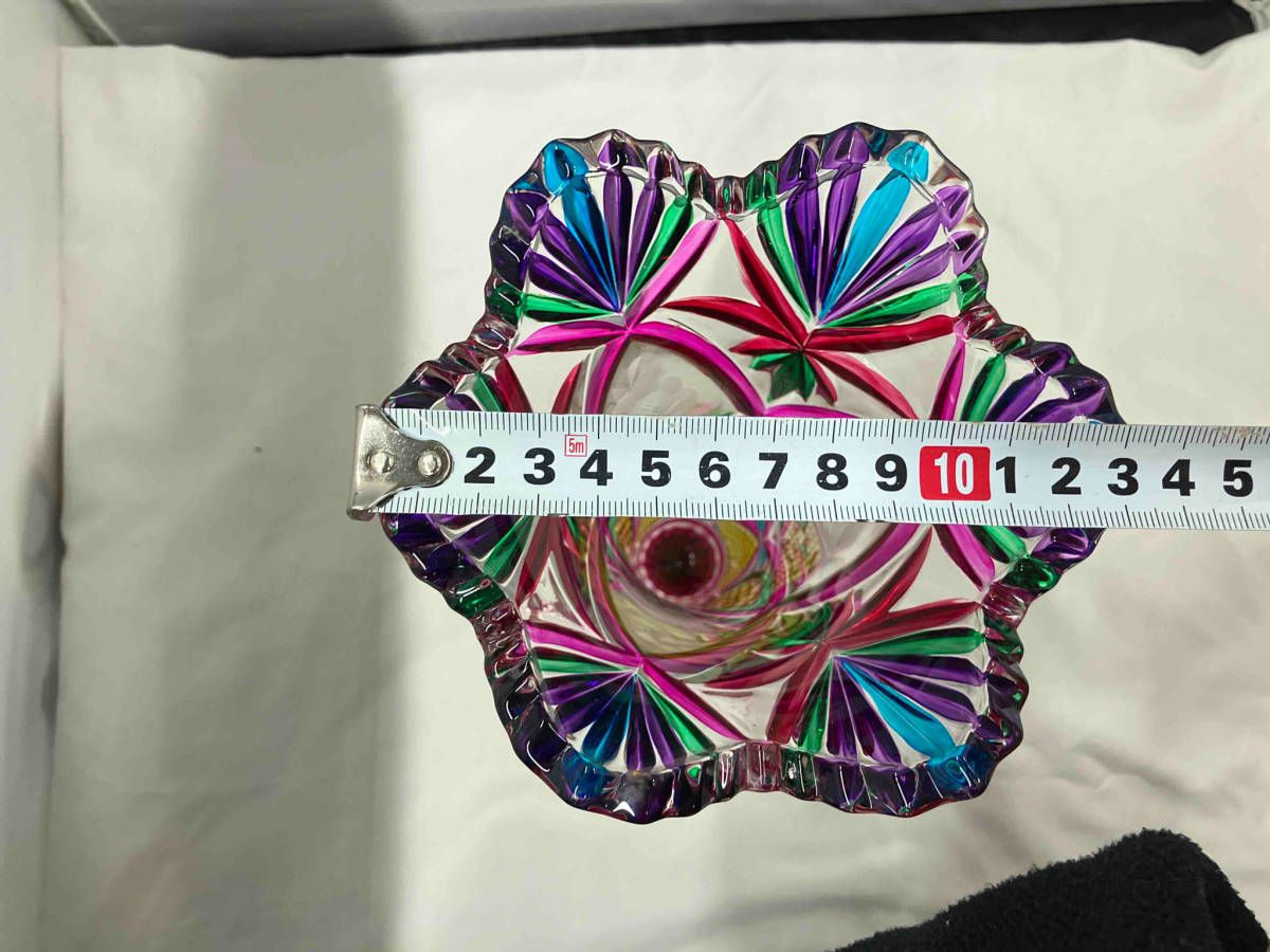 KAMEI GLASS Lead Crystal 24% Flower Vase 花瓶 箱あり カメイグラス