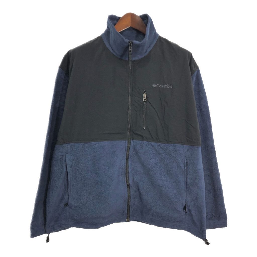 Columbia コロンビア フリースジャケット アウトドア ネイビー (メンズ XL) 中古 古着 T0469
