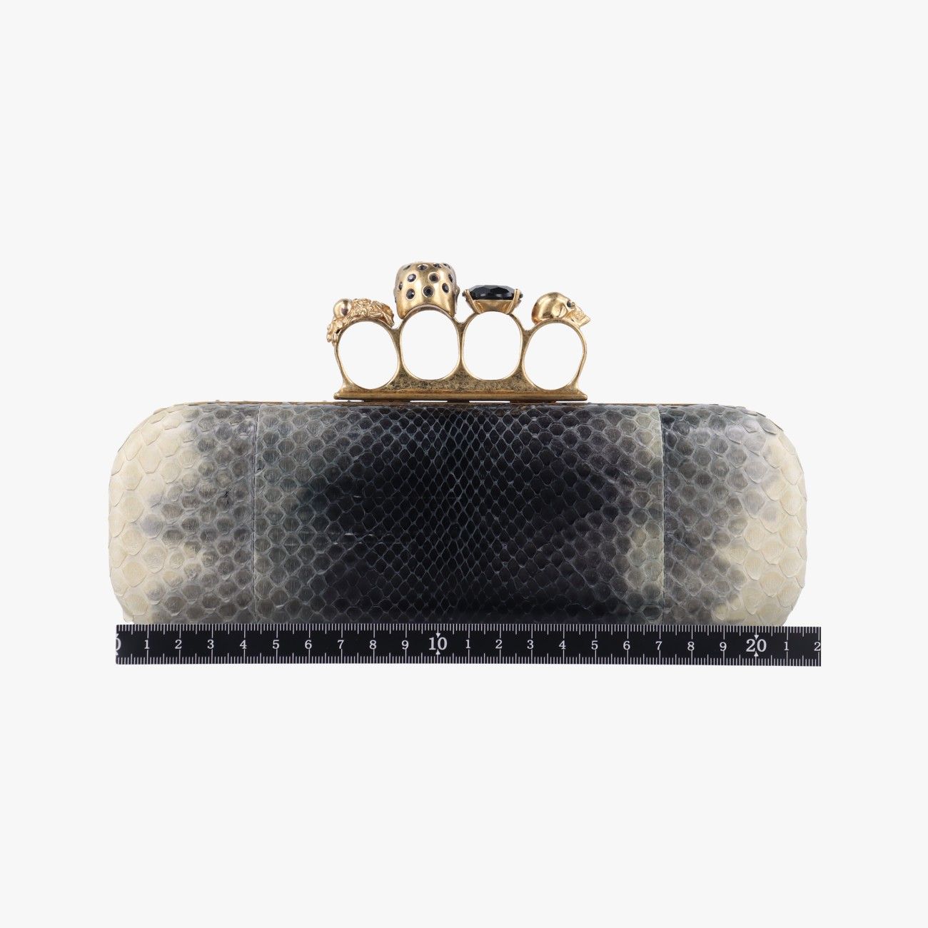 アレキサンダーマックイーンAlexander McQueenフォーリングマルチ ヘビ革229282 000926